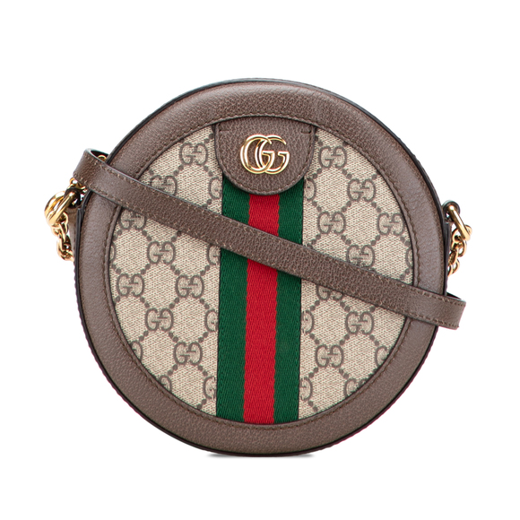 Pre-Loved Gucci Mini GG Supreme Round Ophidia Crossbody - Picture 1 of 12